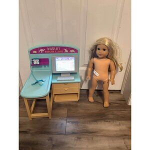 American Girl Doll Girl of the Year Kira Bailey with Vet clinic